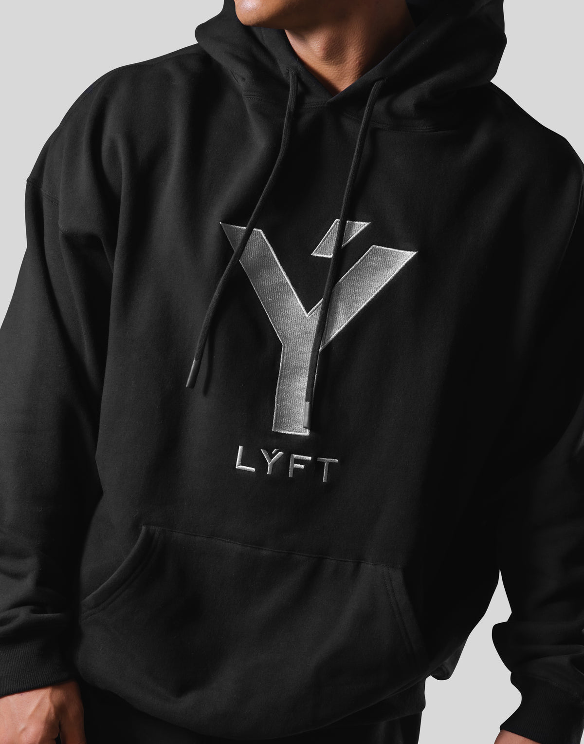 Big Y Oversize Stretch Sweat Hoodie - Black