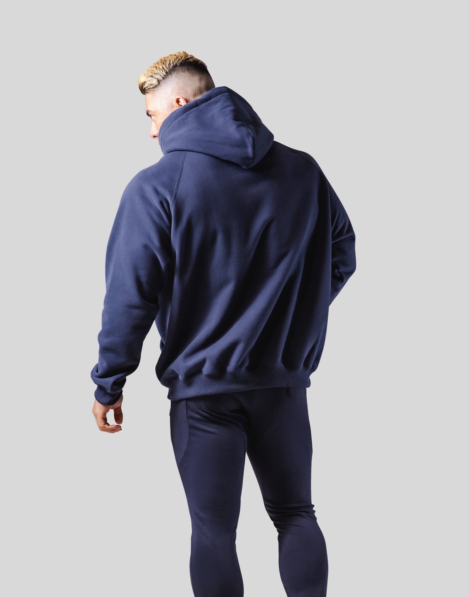College Logo Pullover Hoodie - Navy – LÝFT