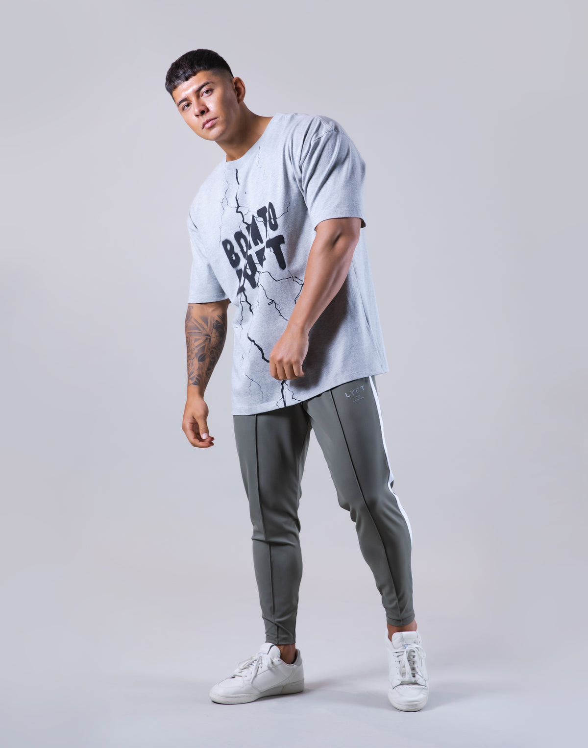 Lightning Paint Big T-Shirt - Grey