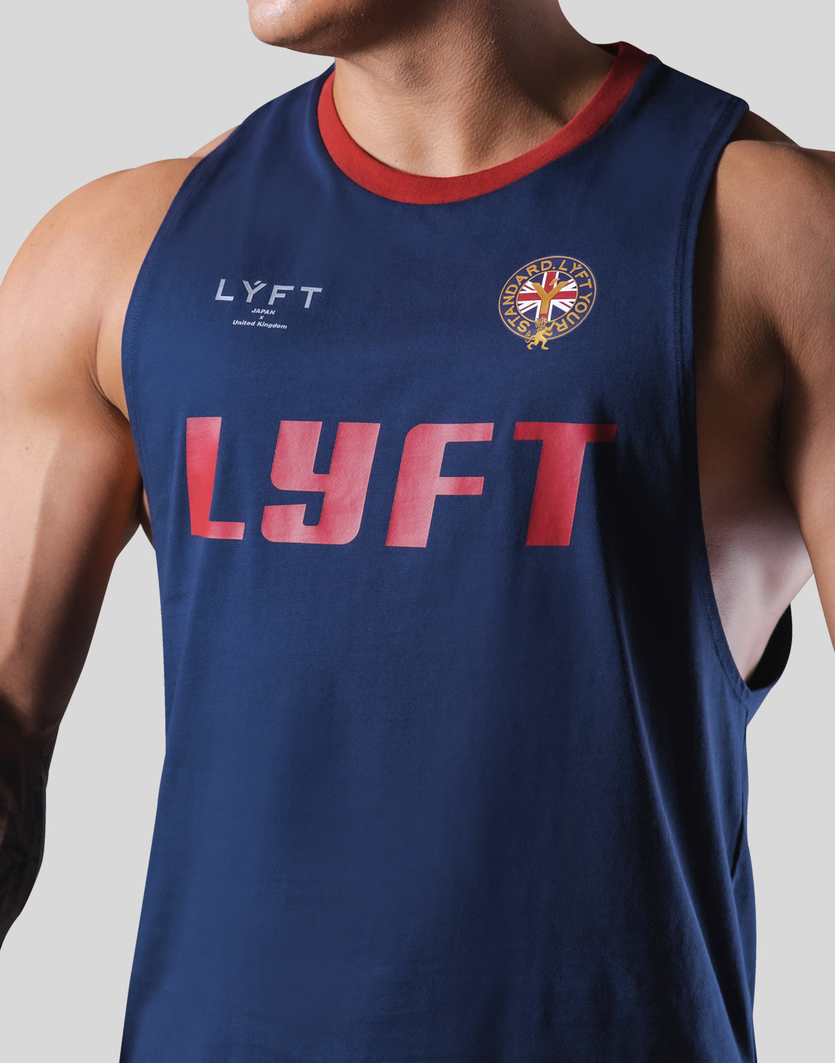 Color Rib Drop Tanktop - Navy