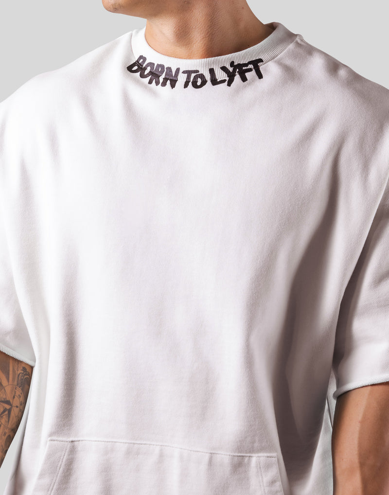 Neck Paint Sweat Big T-Shirt - Off White