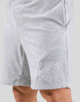 Script Logo Pile Shorts - Grey