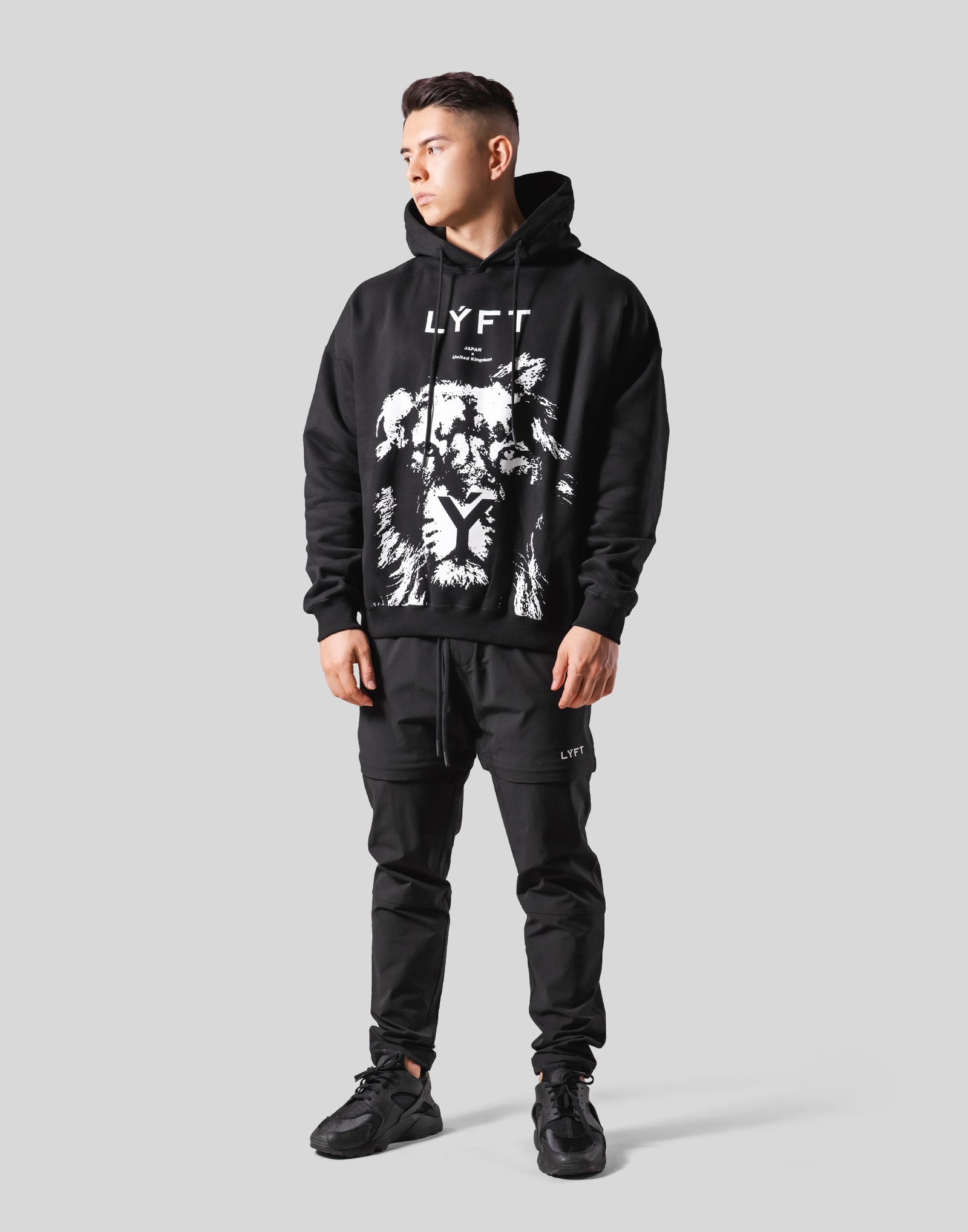 Mixed Flag ZipUp Hoodie - Black – LÝFT