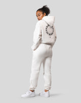 Message Ring Cropped Hoodie - White