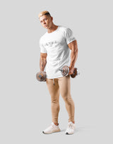 Side Mesh Stretch T-Shirt - White