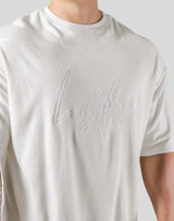 Script Logo Pile Big T-Shirt - White