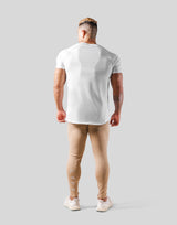 Side Mesh Stretch T-Shirt - White