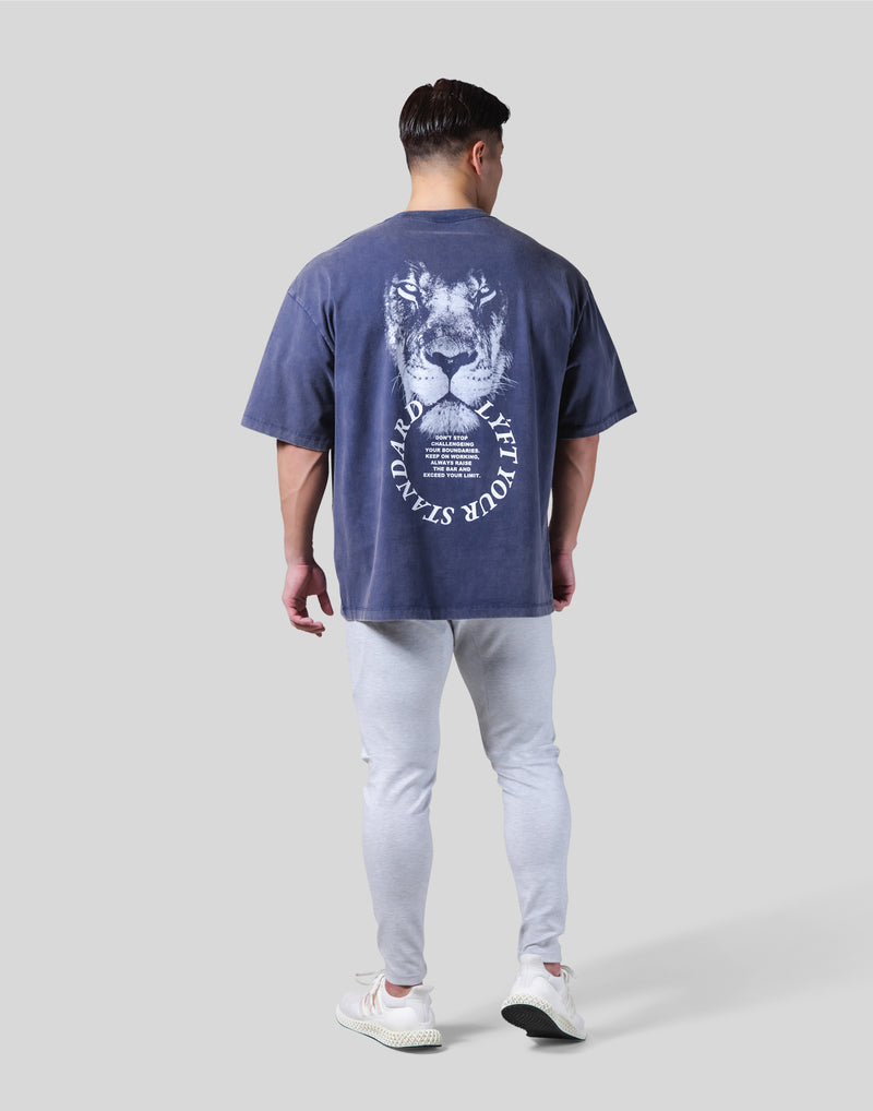 Lion Ring Vintage Big T-Shirt - Navy