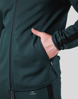 One Line Stretch Zip-Up Hoodie - Green