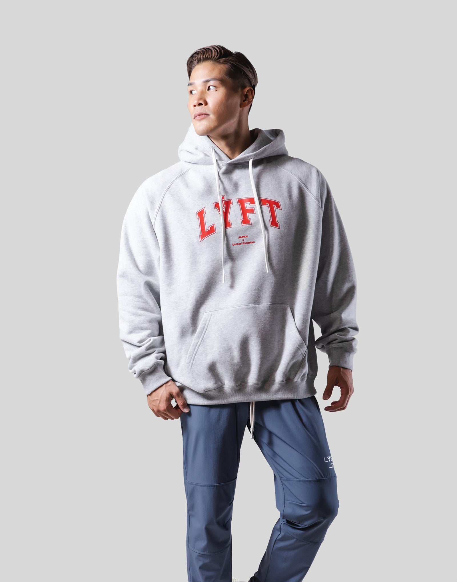 College Logo Pullover Hoodie - Grey – LÝFT