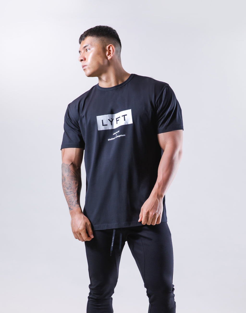 Box Logo Stretch T-Shirt - Black – LÝFT