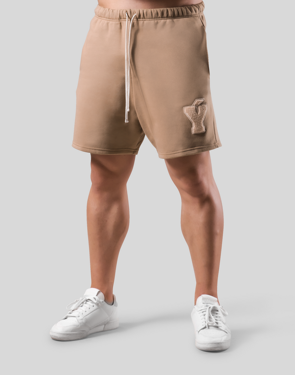 Y Wappen Sweat Shorts - Beige