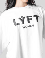 LÝFT Club Wide Cropped T-Shirt - White