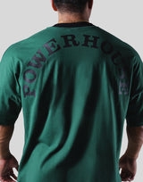 LÝFT × Power House Gym Logo Wide Shoulder Big T-Shirt - Green