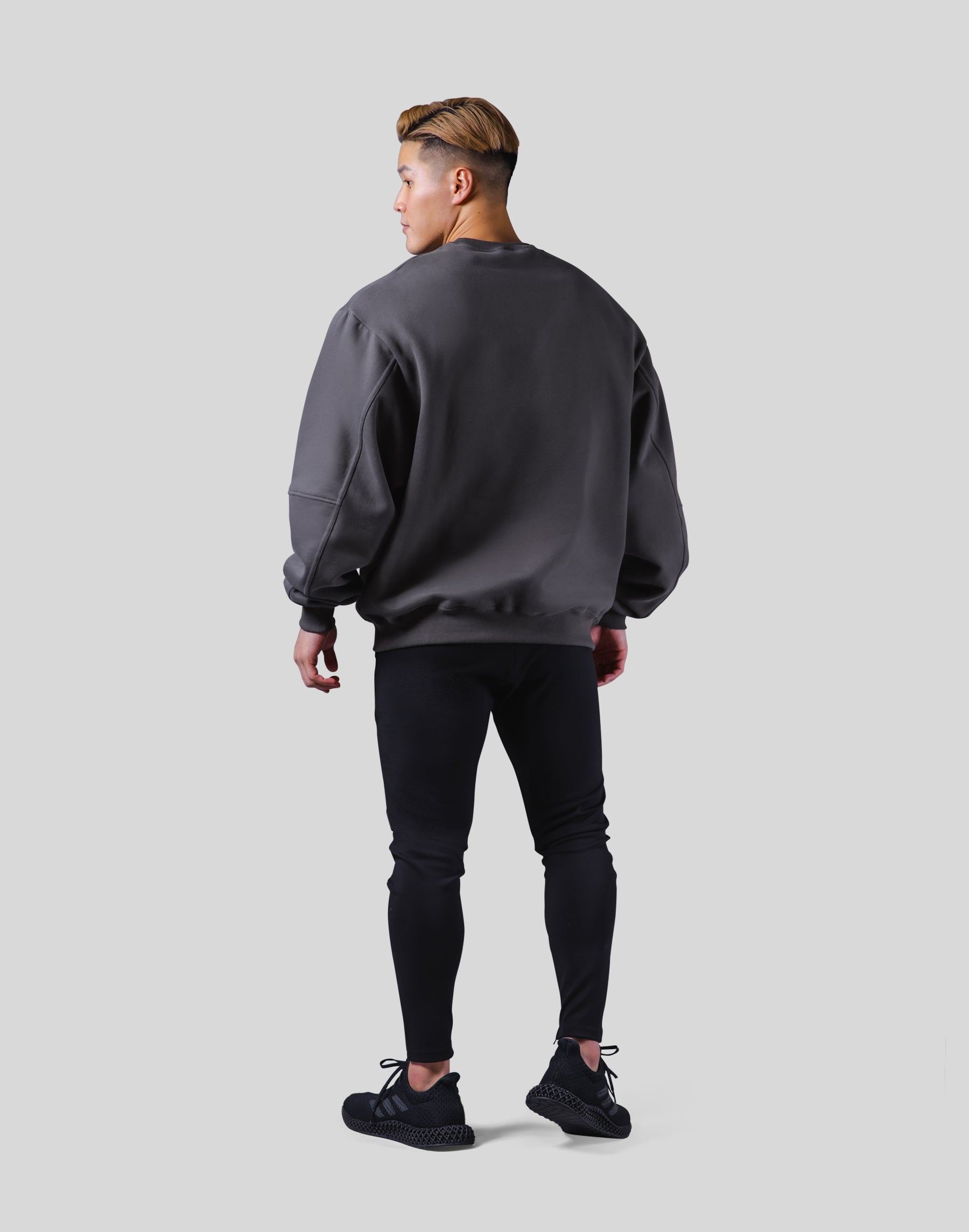 Old English Extra Wide Crewneck Sweat - Ash – LÝFT