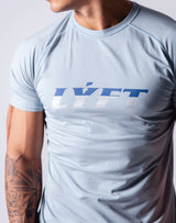 Sportec Slim Fit T-Shirts / Black / White / Smoky Blue