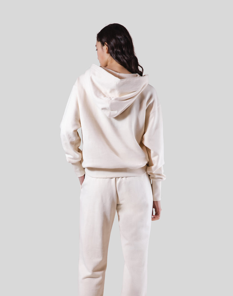 Relax Fit Sweat Hoodie - ivory