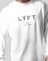LÝFT Logo Raglan Long T-Shirt - White