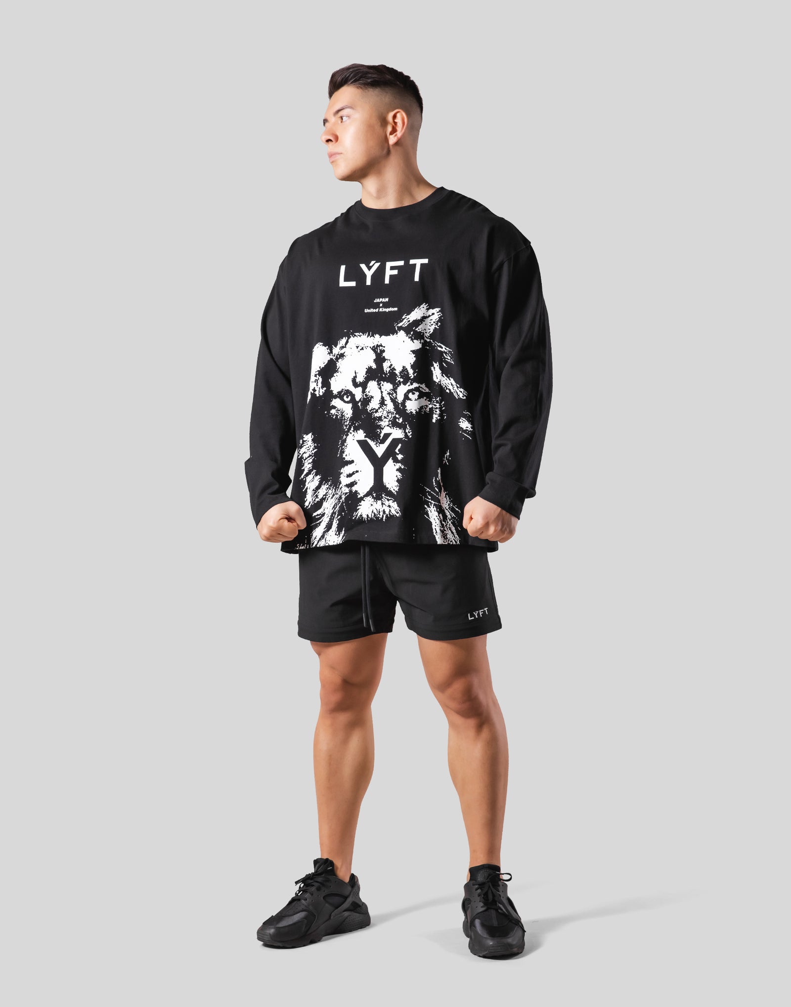 Lion Long Sleeve T-Shirt - Black – LÝFT