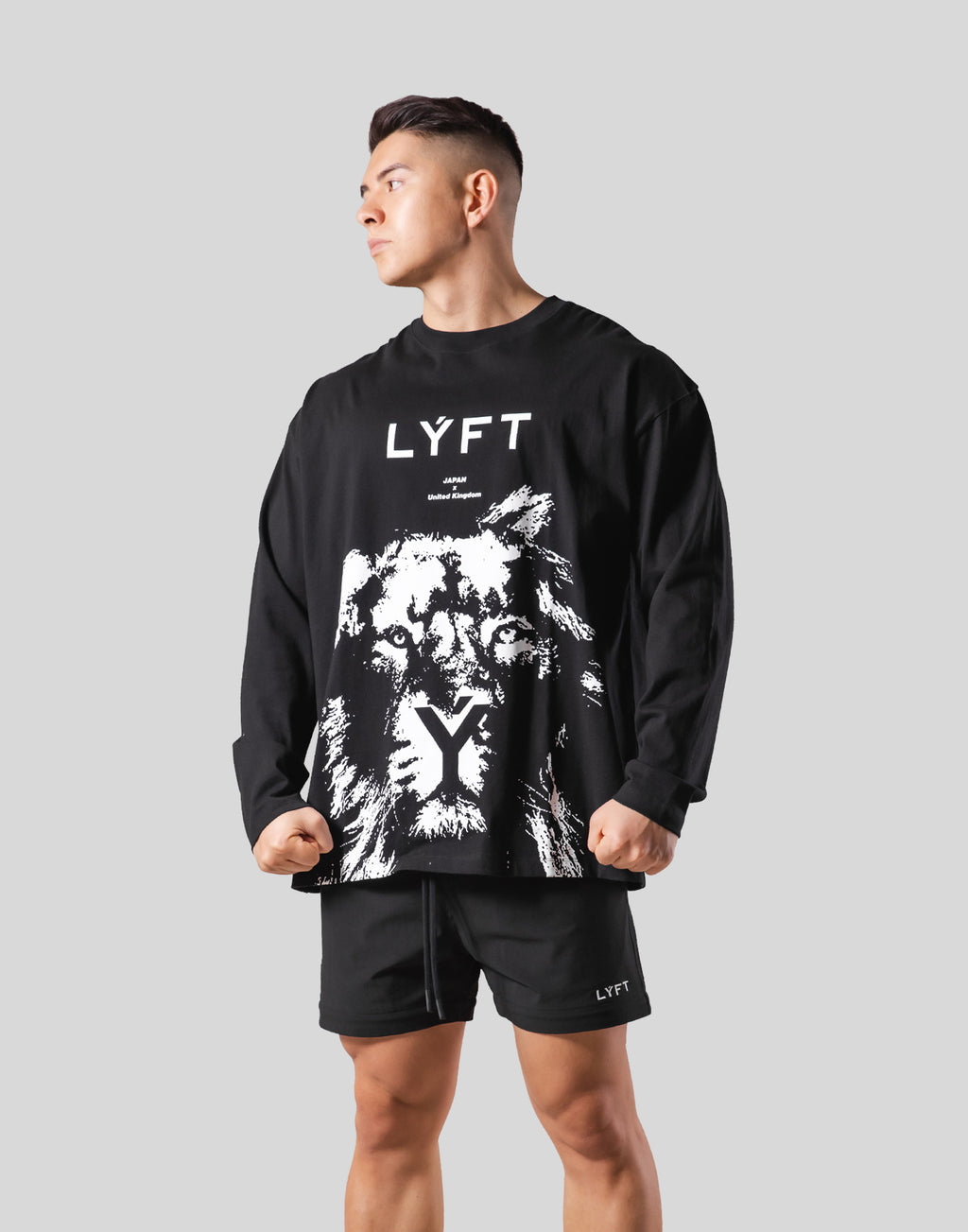 Lion Long Sleeve T-Shirt - Black – LÝFT