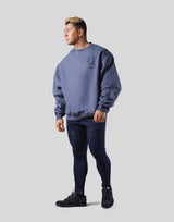 Old English Extra Wide Crewneck Sweat - Navy