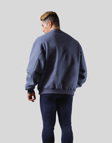 Old English Extra Wide Crewneck Sweat - Navy