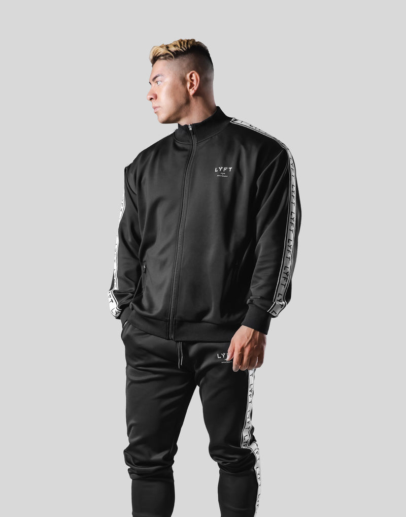 LÝFT Logo Line Track Jacket - Black