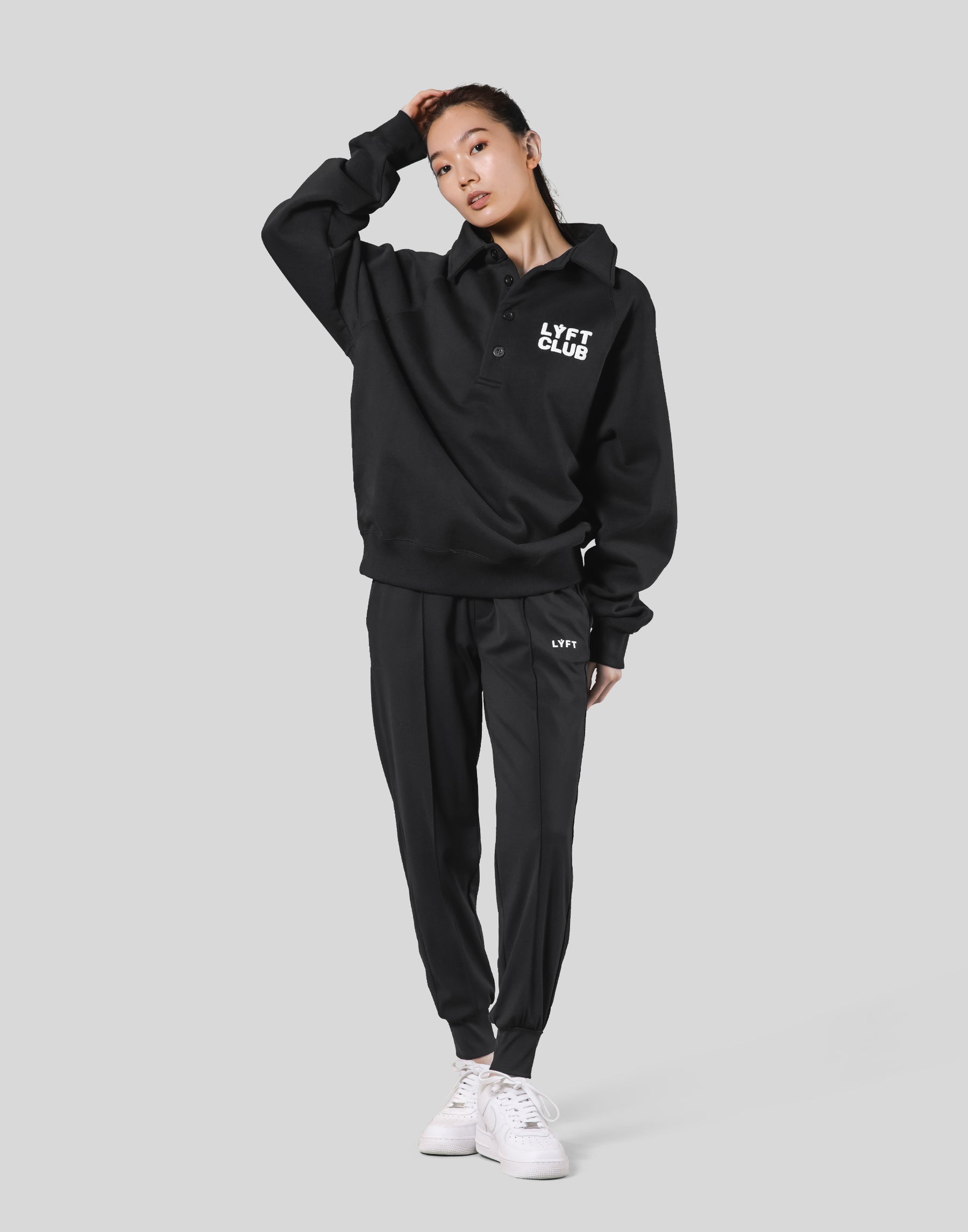 LYFT ブラック ポロシャツ Mサイズ LÝFT Club Sweat Polo Shirt - Black