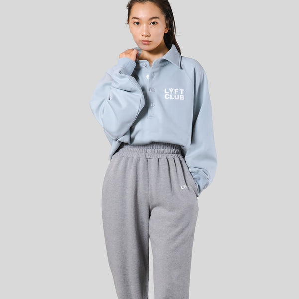 LÝFT Club Sweat Polo Shirt - L.Blue