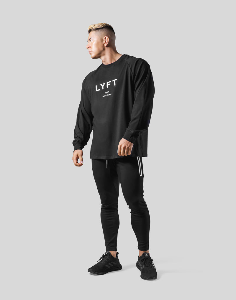 LÝFT Logo Raglan Long T-Shirt - Black