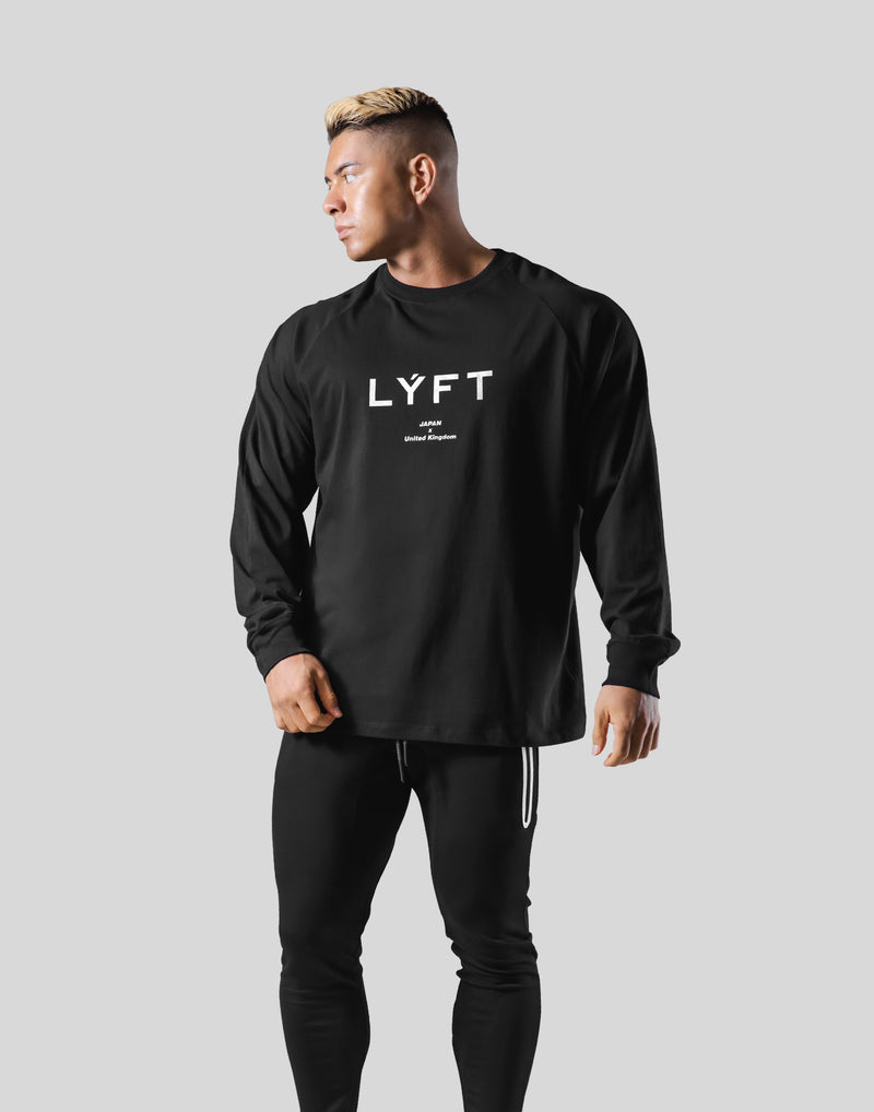 LÝFT Logo Raglan Long T-Shirt - Black