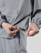 2Way Stretch Half Zip Pocket Jacket - Grey