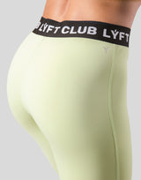 LÝFT Club Logo Rib Leggings - Lime