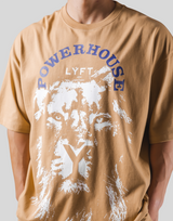 LÝFT × Power House Gym Lion Big T-Shirt - Beige