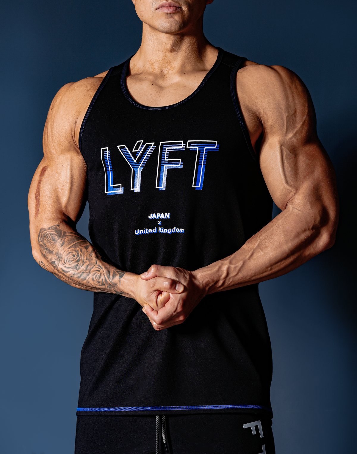 Nappe  LYFT スタジャン ブラック　Sサイズ LYFT(リフト)トレーニングウェア/タンクトップ:Stripe Standard Fit