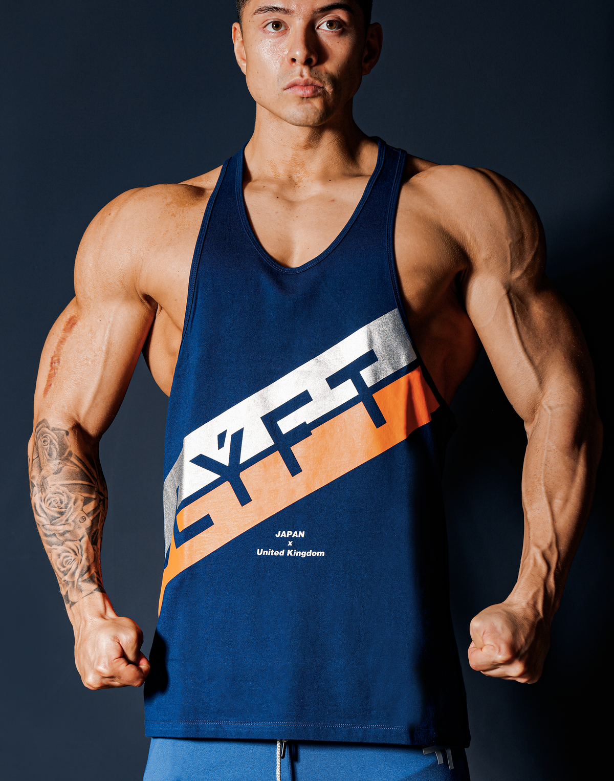 Stripe Training Tanktop - Navy