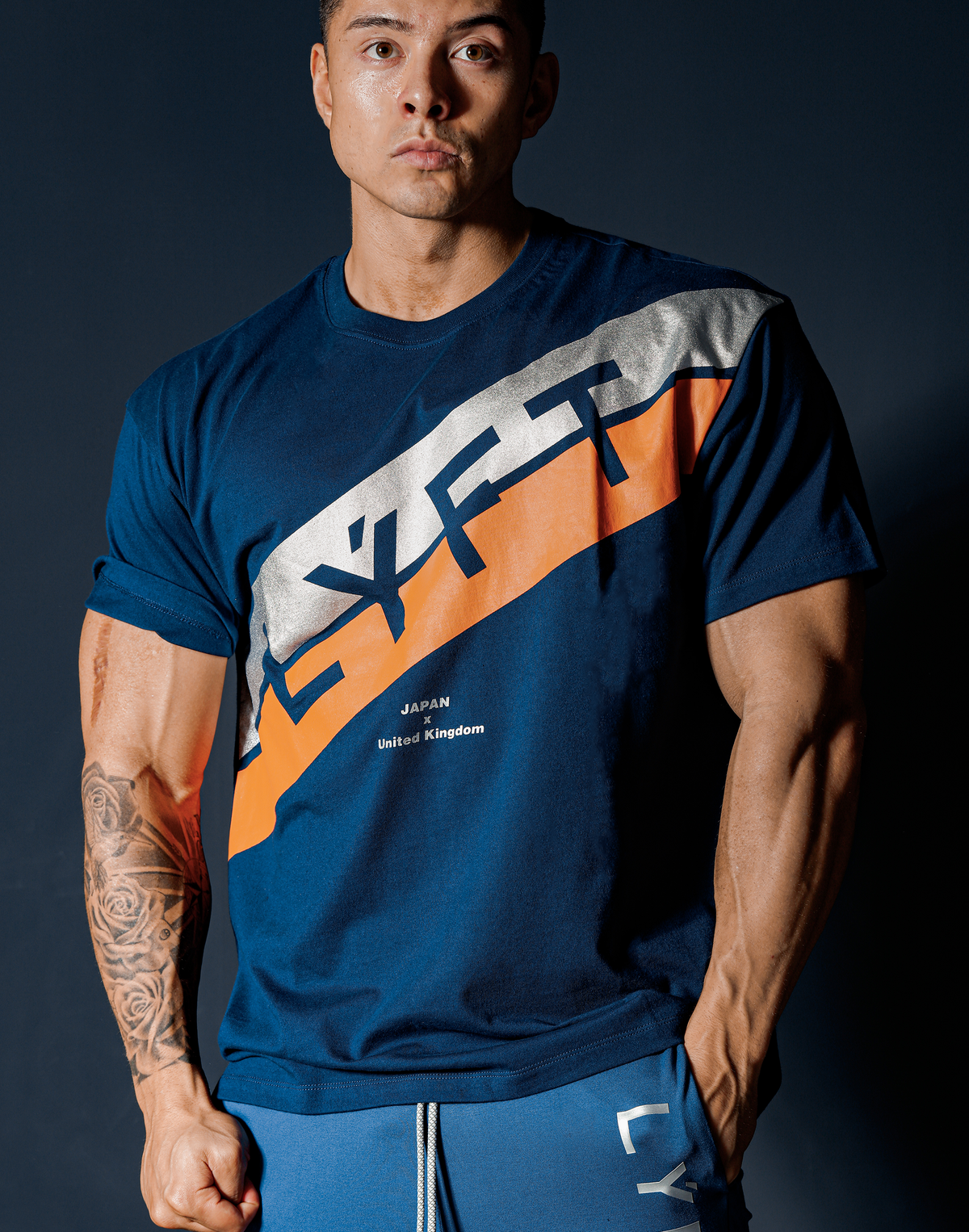 Stripe Big Size T-Shirt - Navy