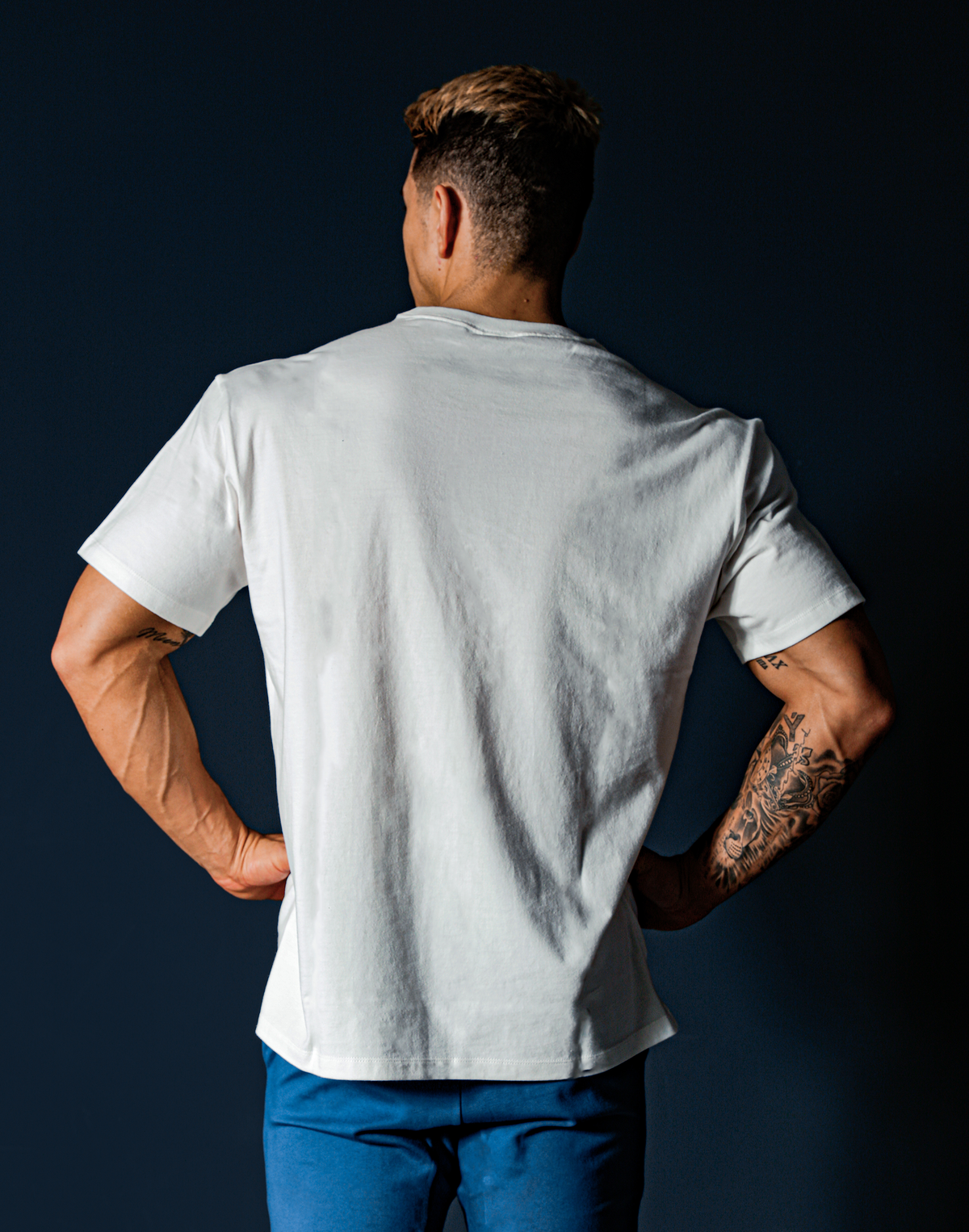 Stripe Big Size T-Shirt - White