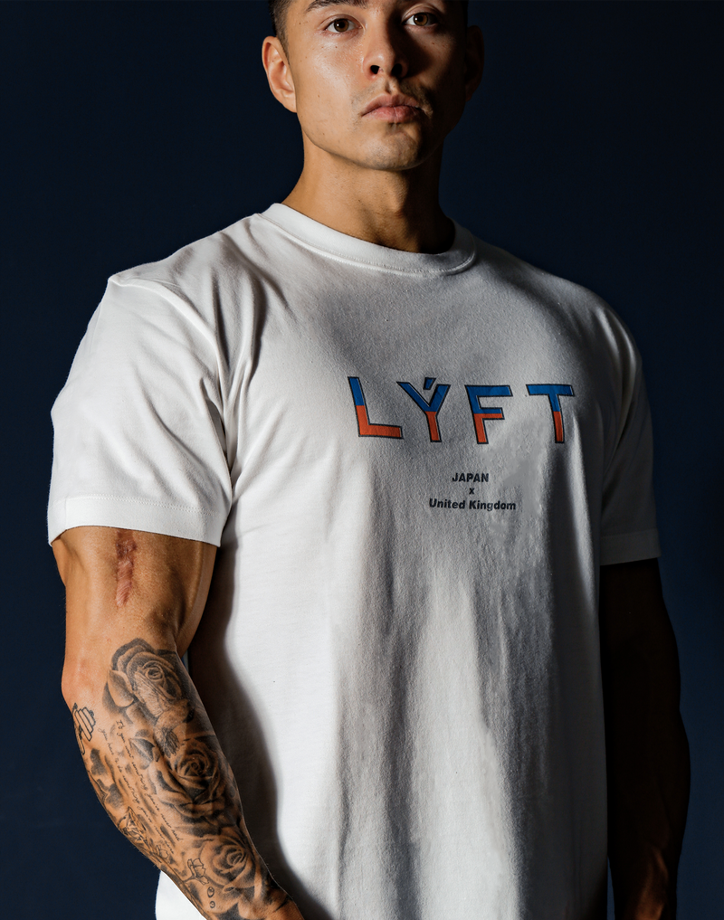 Two-Tone LÝFT Standard T-Shirt - White