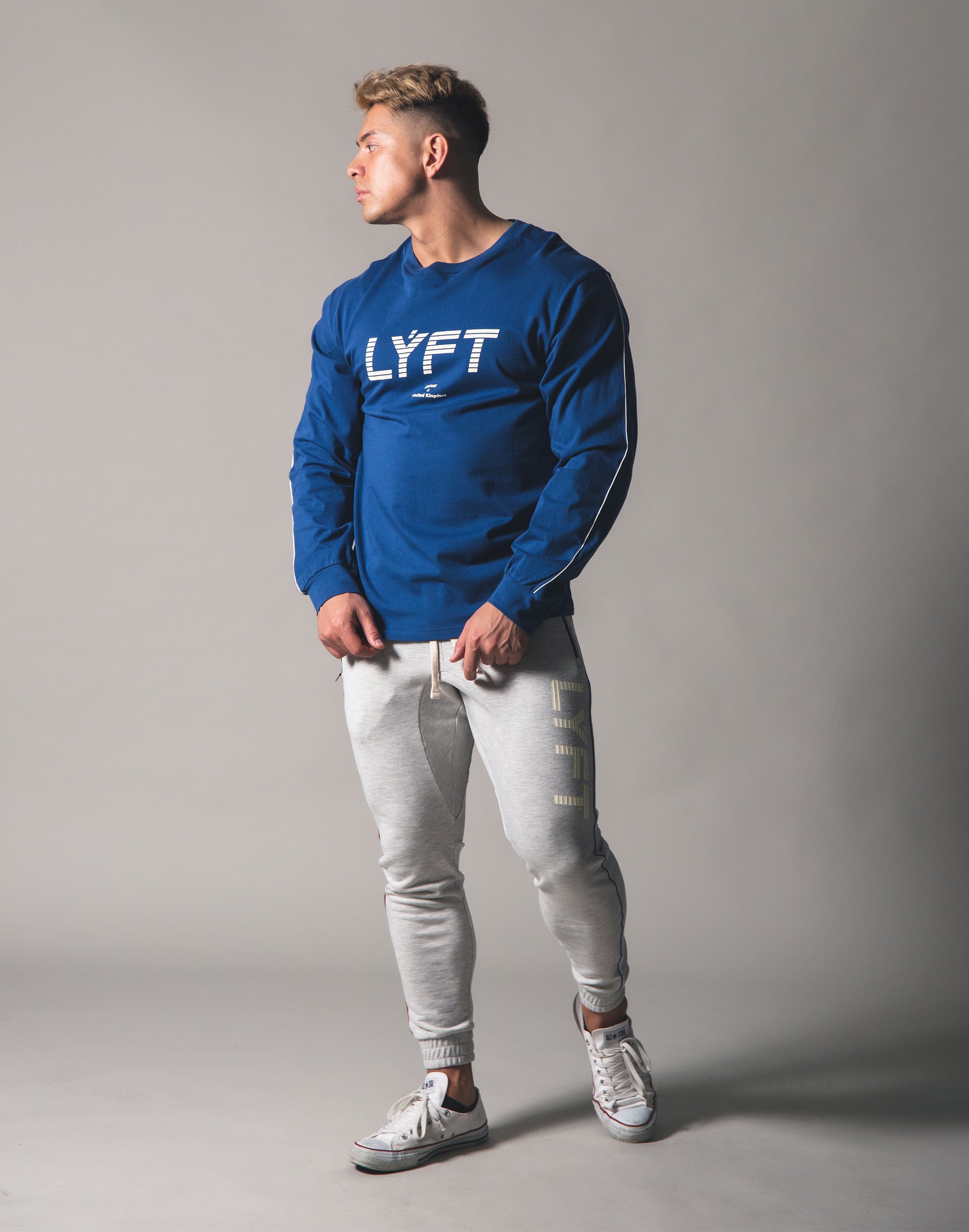 Piping Big Long T-Shirt - Blue – LÝFT