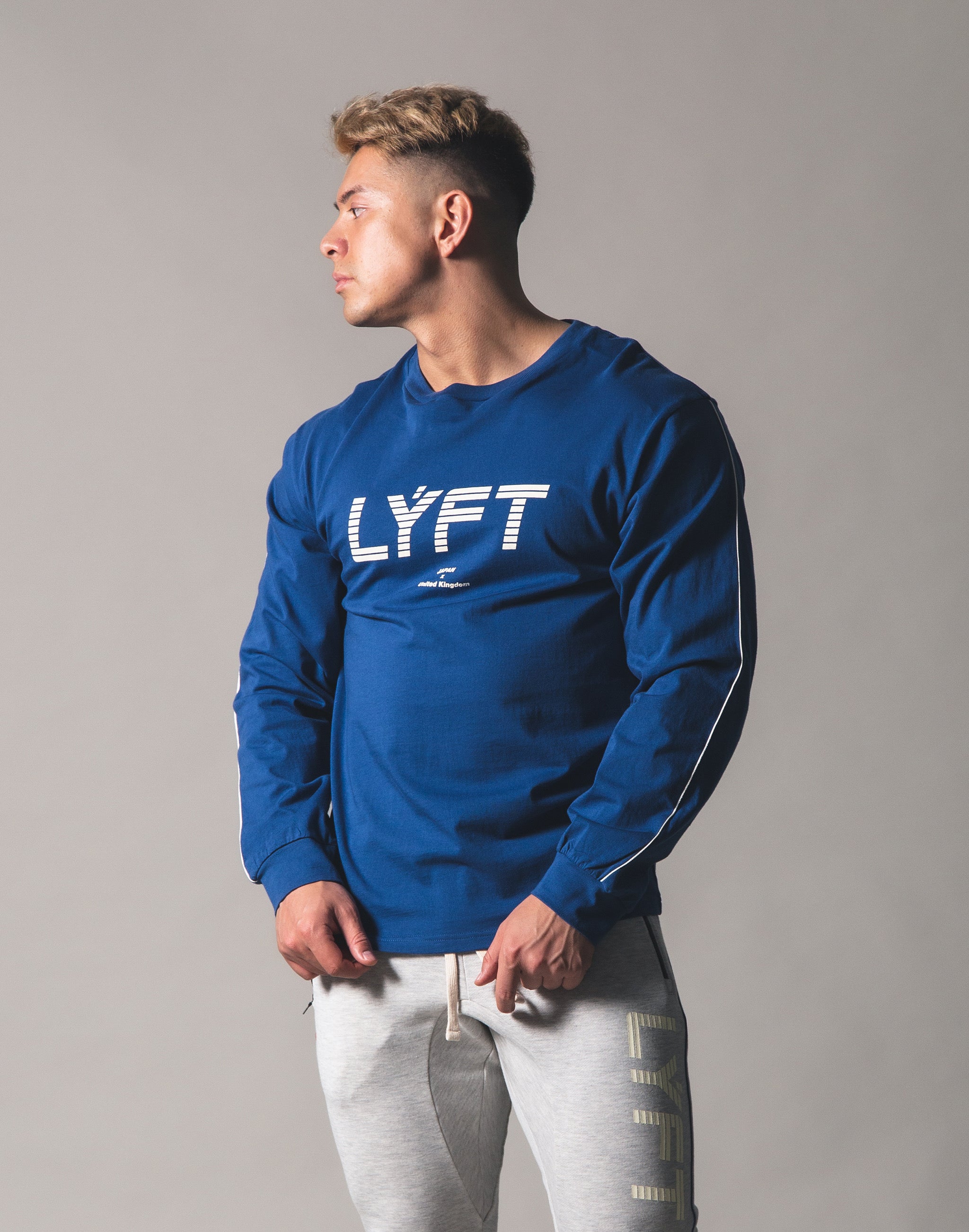 Piping Big Long T-Shirt - Blue – LÝFT