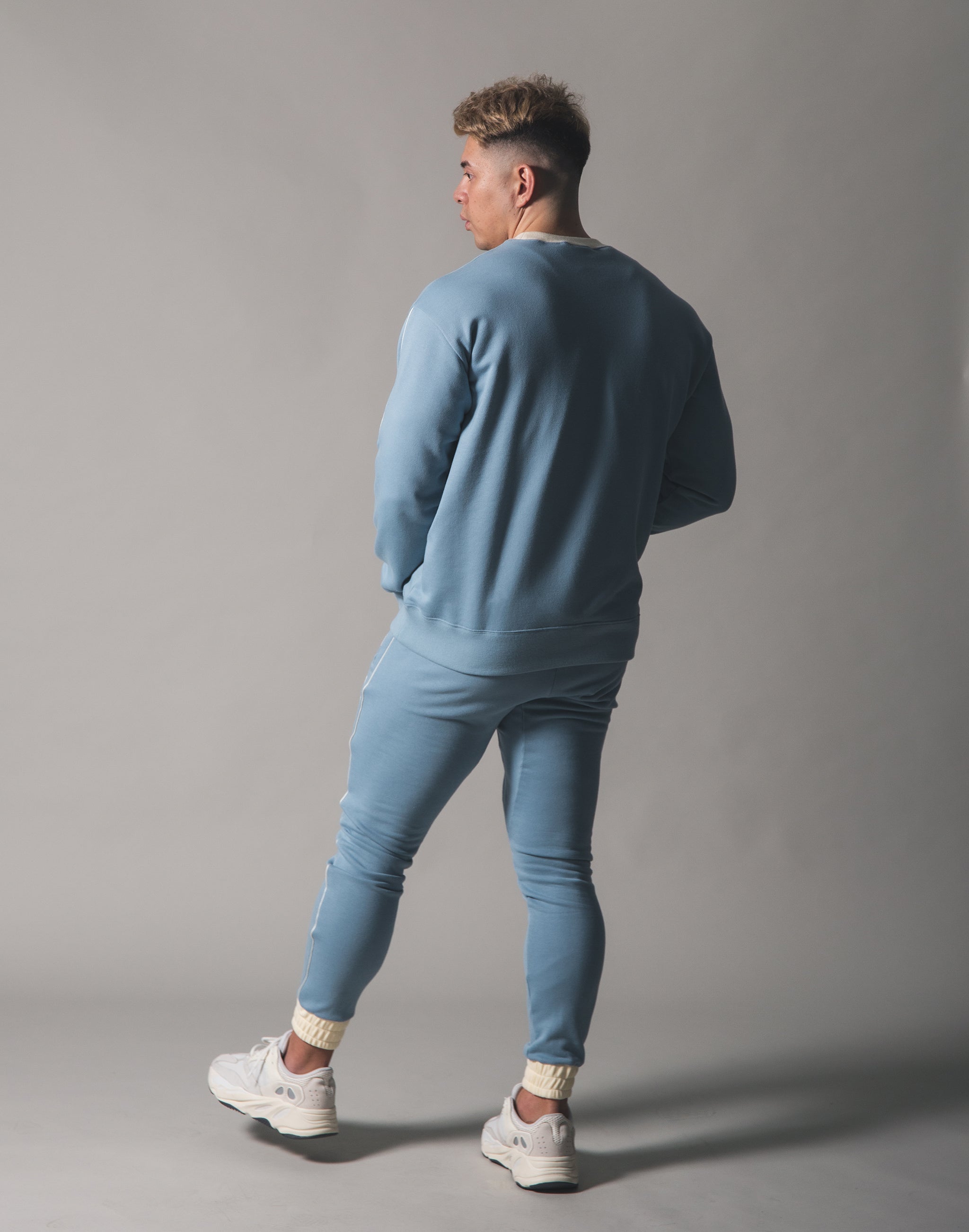 Piping Sweat Crew Neck - L.Blue – LÝFT