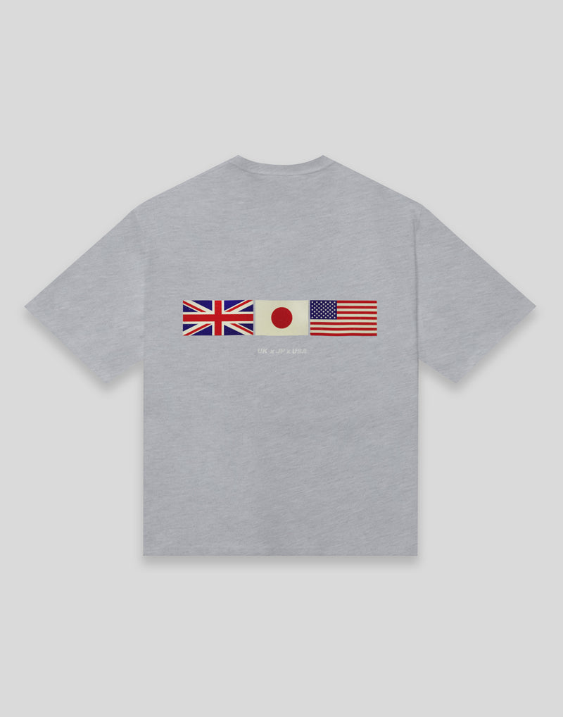 LÝFT × COR Limited Flag T-Shirt - Grey