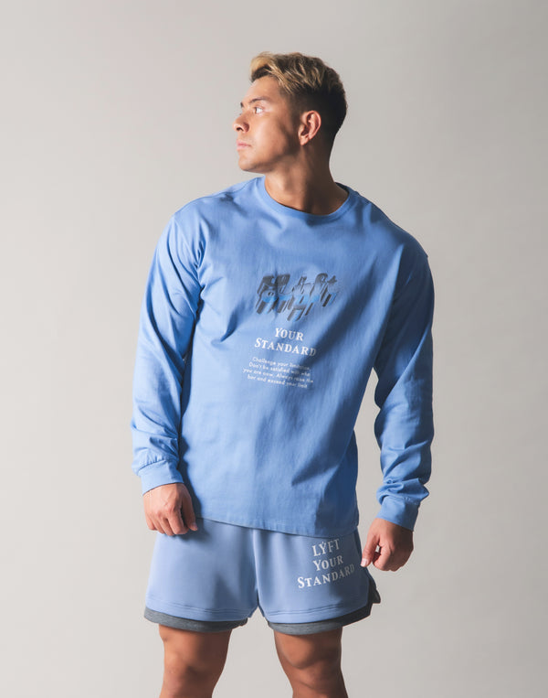 Metalic Logo Long T-Shirt - L.Blue