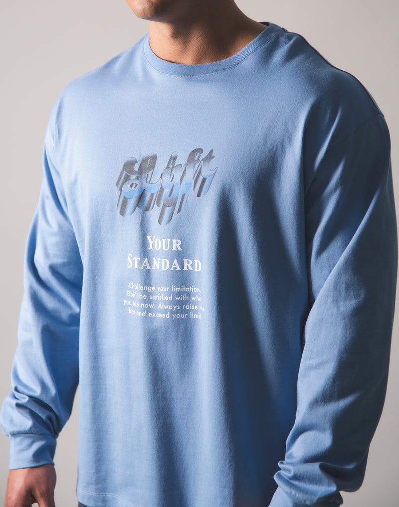 Metalic Logo Long T-Shirt - L.Blue