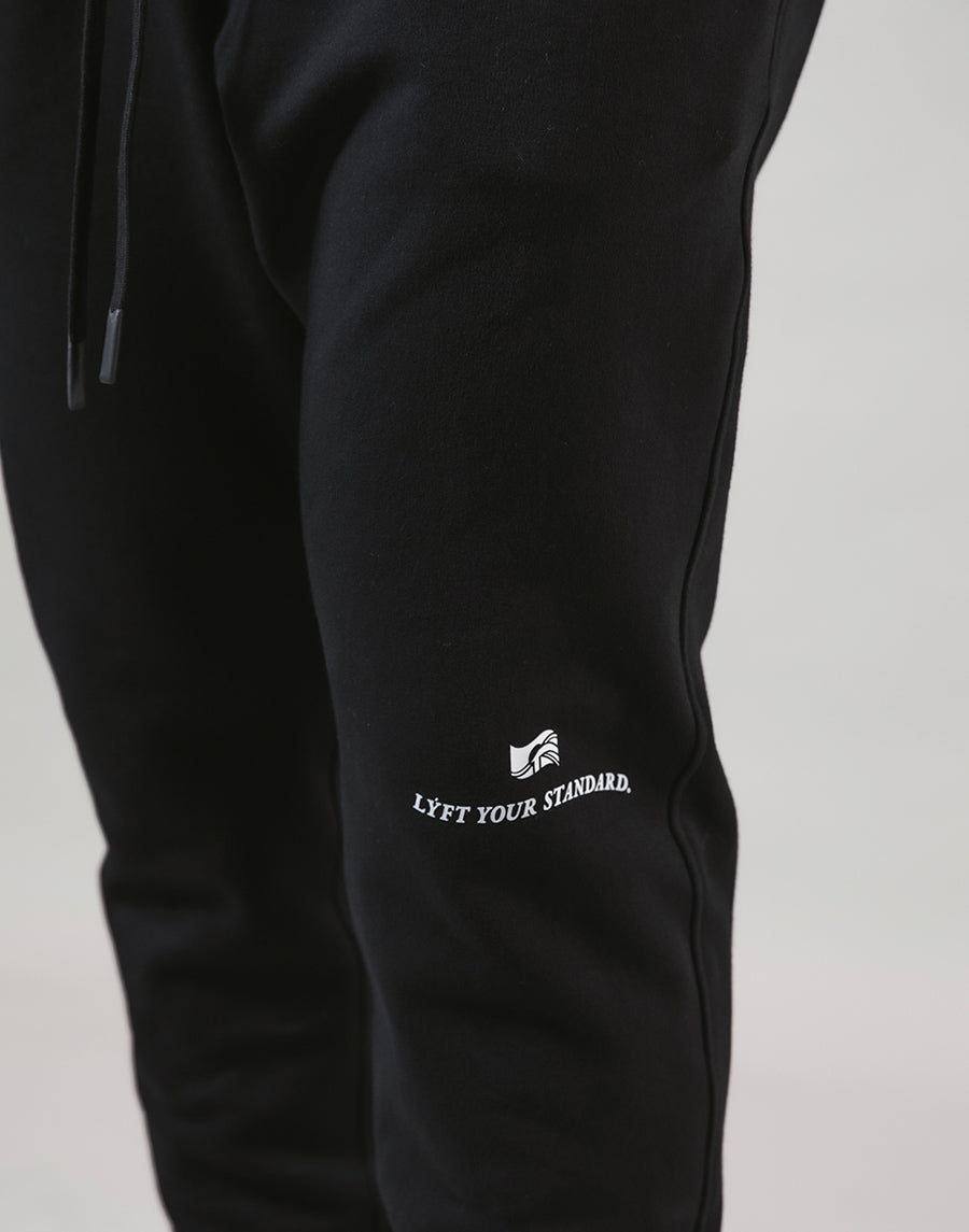 Message Wave Stretch Warm Sweat Pants - Black