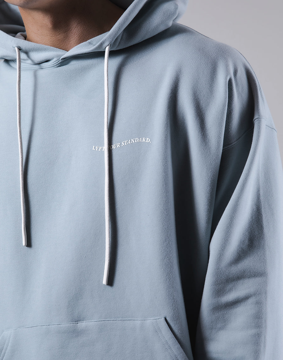 Message Ring Stretch Warm Pullover Hoodie - L.Blue – LÝFT