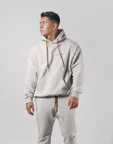 Message Ring Stretch Warm Pullover Hoodie - Ivory