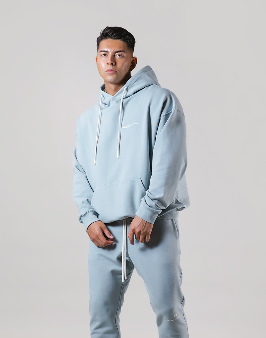 Message Ring Stretch Warm Pullover Hoodie - L.Blue – LÝFT