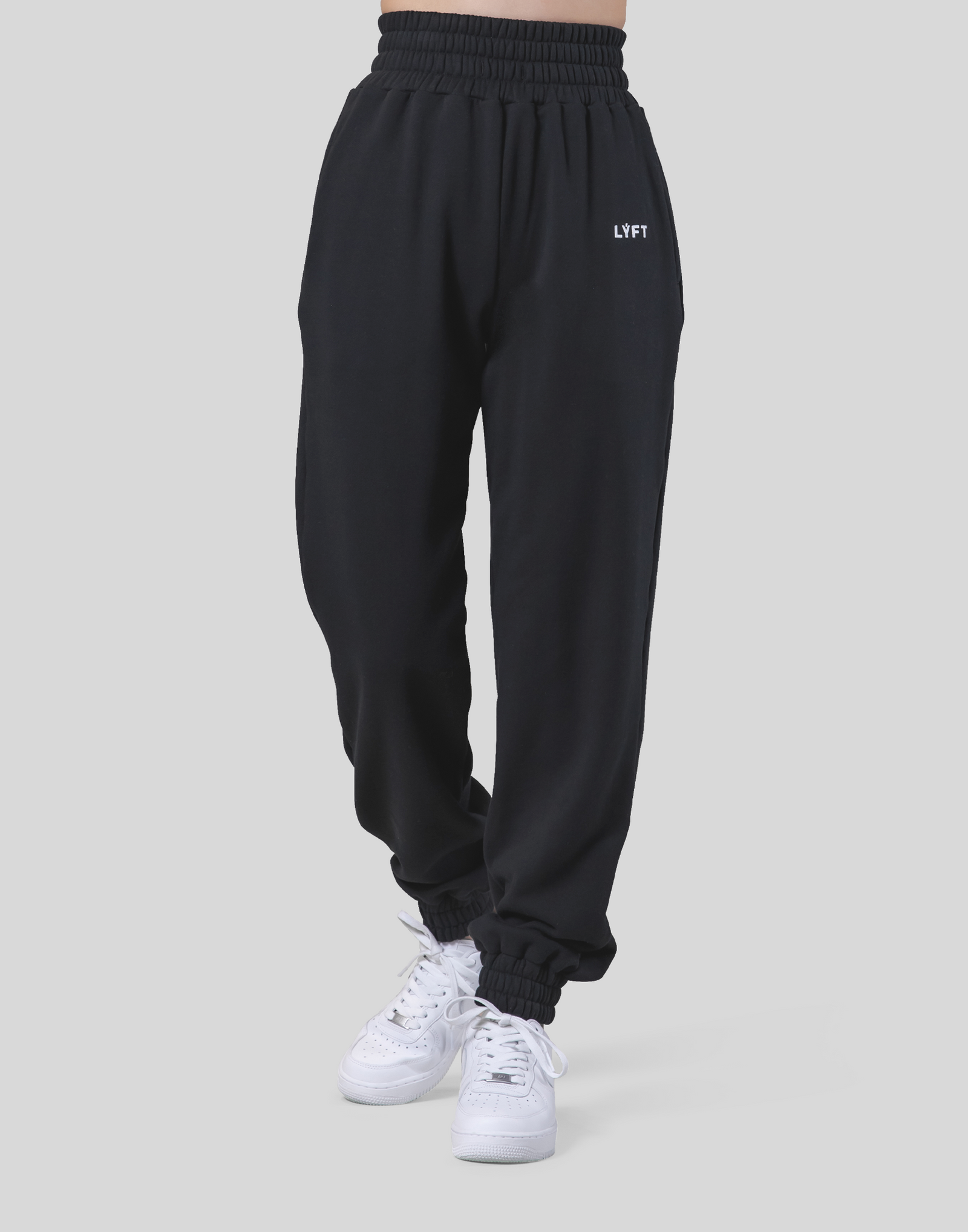 Wide Rib Baggy Sweat Pants - Black – LÝFT